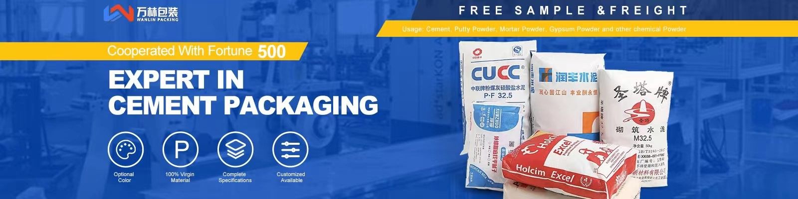 Сумки цемента упаковывая