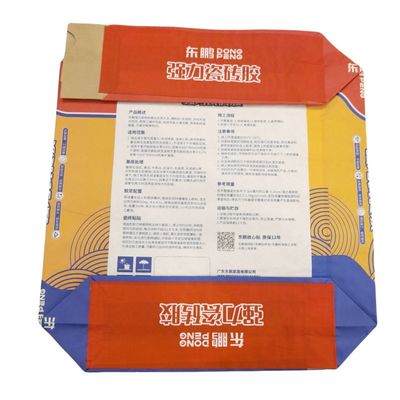 качество  3 ply 80GSM Paper & 1 ply Film Paper Valve Bag with Block Bottom Cement Packaging Bags 20kg 25kg with Tuck-in Sleeve завод