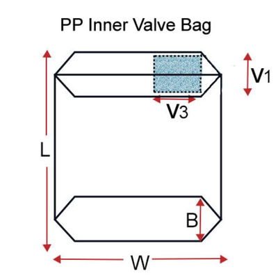 PP Woven Cement Bag With Valve 25KG 50KG Moisture Proof