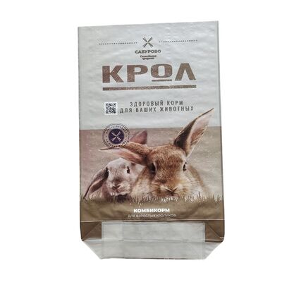 качество  Animal Feed Bag BOPP Printing Open Top Square Bottom Waterproof PP Woven Bag for Pet Food завод