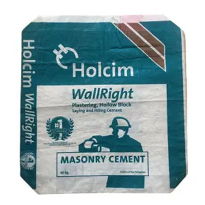 Сумки PP объявления прокатанные звездой сплетенные преграждают нижнюю сумку 25KG 40KG 50KG мешка PP цемента