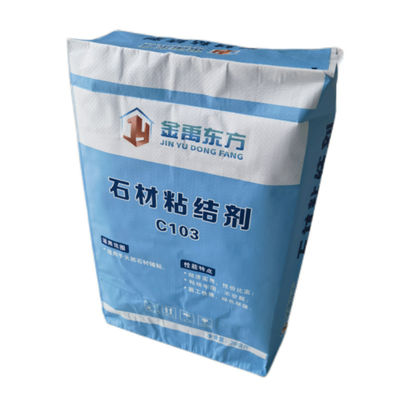 33x41x10cm 86GSM ((61+11+14) Плетённый PP клапанный пакет с Luxury Bopp печатью для сухих смесей