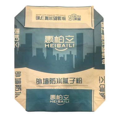 40x46x10cm 86GSM(61+11+14GSM) Woven PP Valve Bag With Luxury Bopp Printing For 20kg Exterior Wall Waterproof Putty Powder