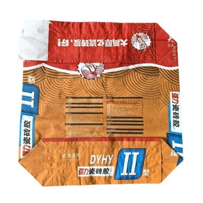 Настройка поверхностного печати 2 слоя 80GSM бумажные цементные пакеты 1 слоя пленка многостенная бумага влагозащищенная для 20 кг плитки клейкость долговечная