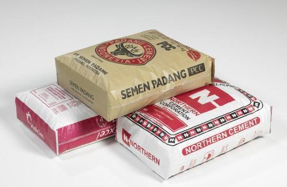 Тканевый полипропиленовый ламинированный трубчатый клапанный пакет для 50 кг квадратного дна цементный пакет Поверхность печати 100% девственный полипропилен