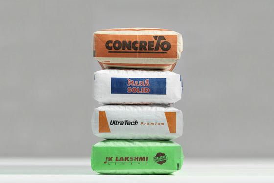 Тканевый полипропиленовый ламинированный трубчатый клапанный пакет для 50 кг квадратного дна цементный пакет Поверхность печати 100% девственный полипропилен