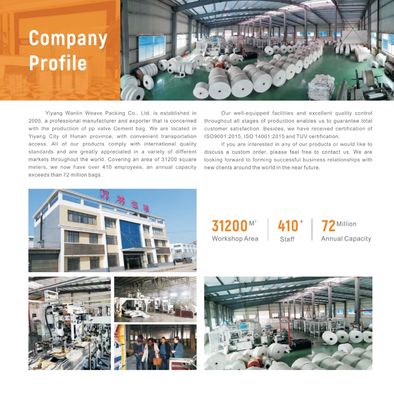 PP цементный клапанный мешок 50 кг влагостойкий, сертифицированный по ISO