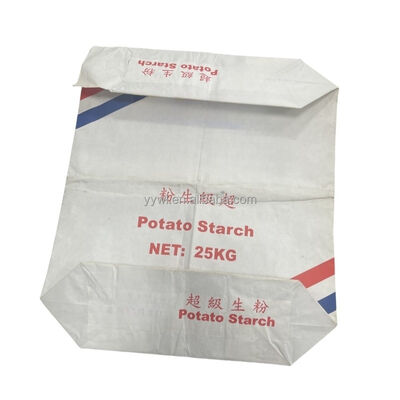Пищевой полиэтиленовый бумажный пакет с устойчивым к влаге звуковым герметическим ручкой для 25 кг картофельного крахмала и кукурузного крахмала